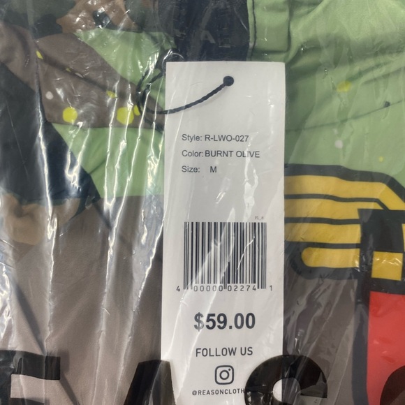 NWT Reason Clothing Military Print Half-Zip Pullover Anorak Size Medium - Picture 7 of 10